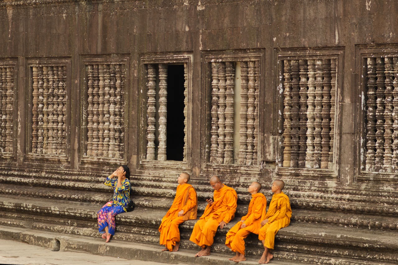 Young monks at Ankor Wat